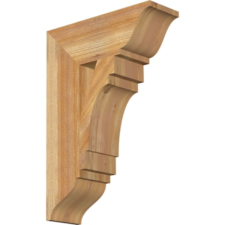 Ekena Millwork Merced Traditional Rough Sawn Bracket, Western Red Cedar, 6"W x 18"D x 26"H BKT06X18X26MRC01RWR